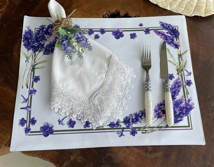 porta guardanapo de flor de lavanda