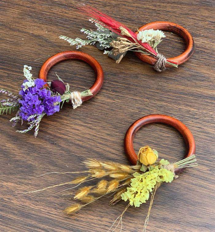 porta guardanapo mini flores