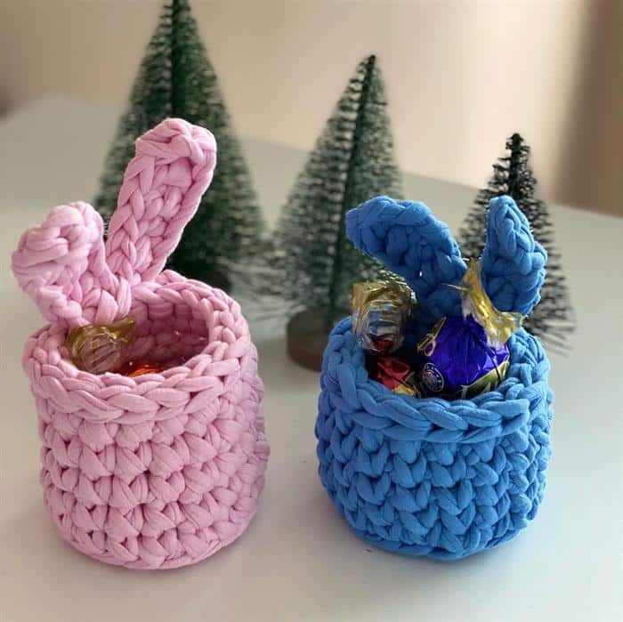 cachepot de croche com orelhinha