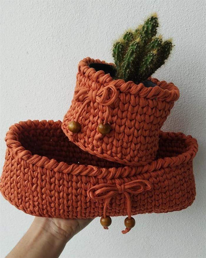 cachepot em croche
