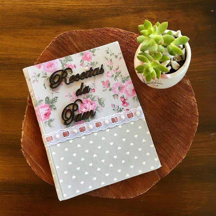 capa de caderno de receitas