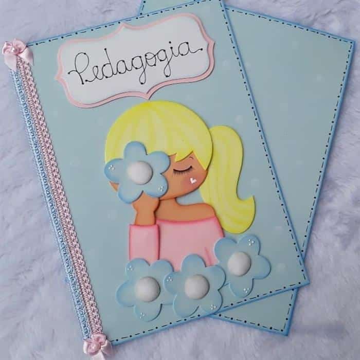 capa de caderno personalizada para professor