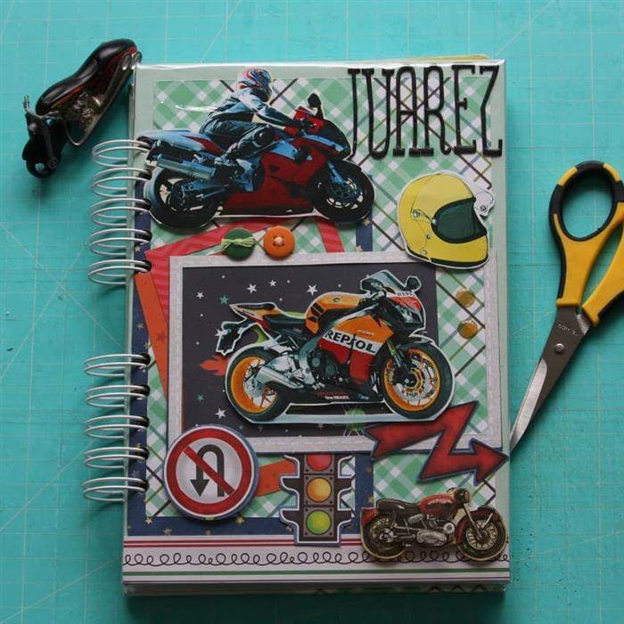 contra capa de caderno personalizada