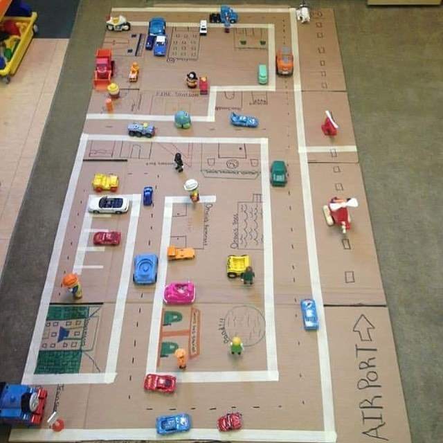 pista de carrinhos simples de fazer