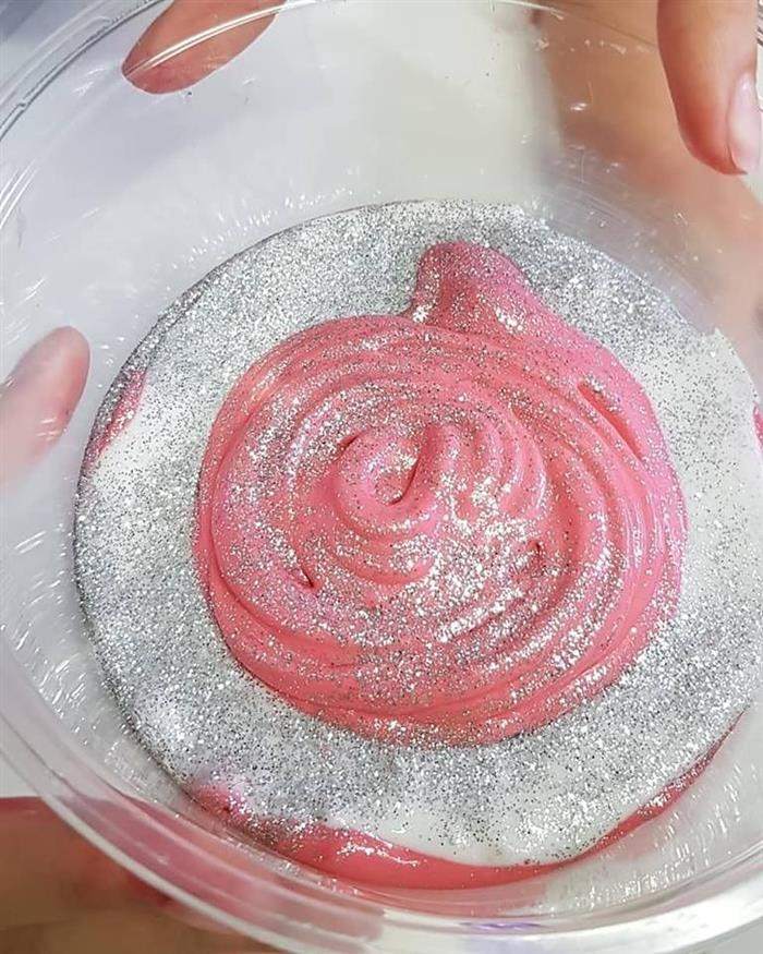 slime com glitter