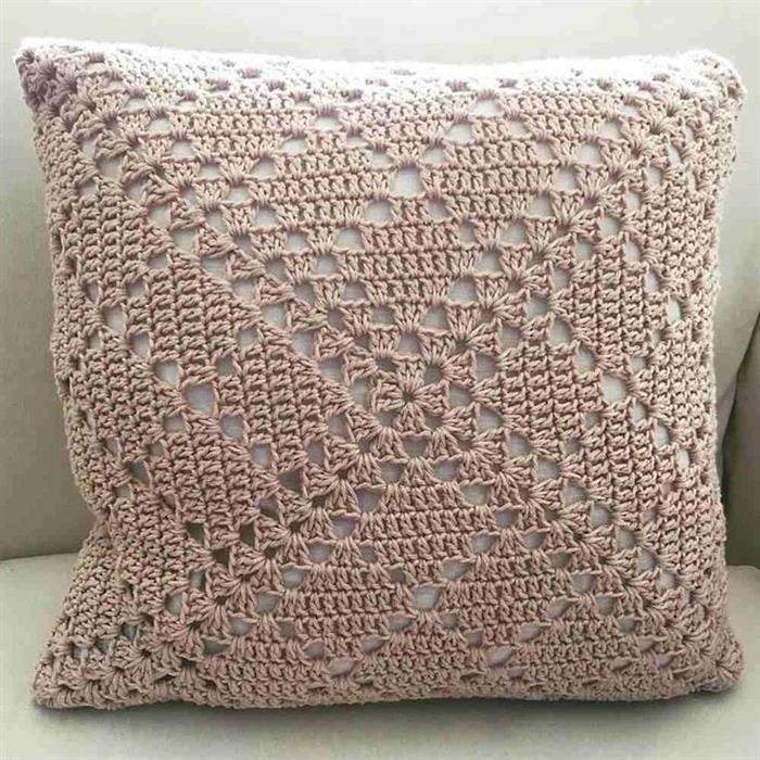 almofada de croche simples