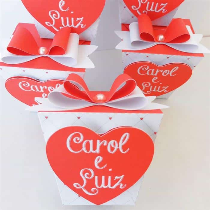 caixinha de papel para casamento