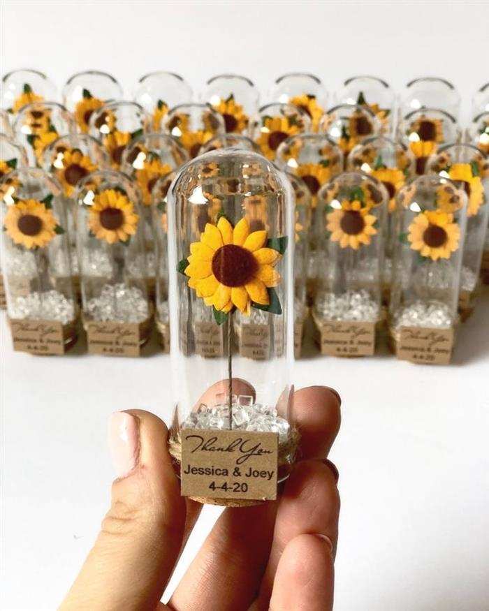 lembrancinhas de casamento com girassol