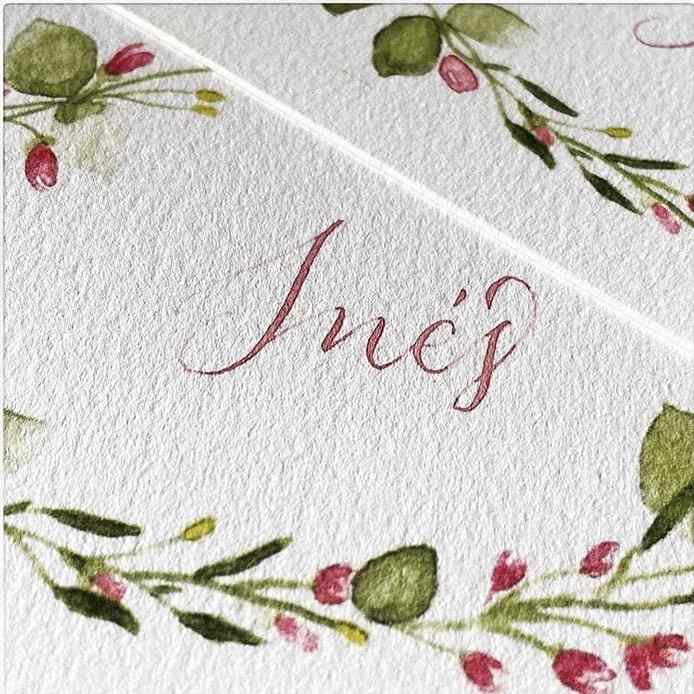 caligrafia artística para convite de casamento